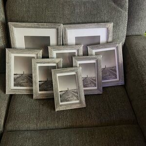 Gray Wooden Picture Frame Set
